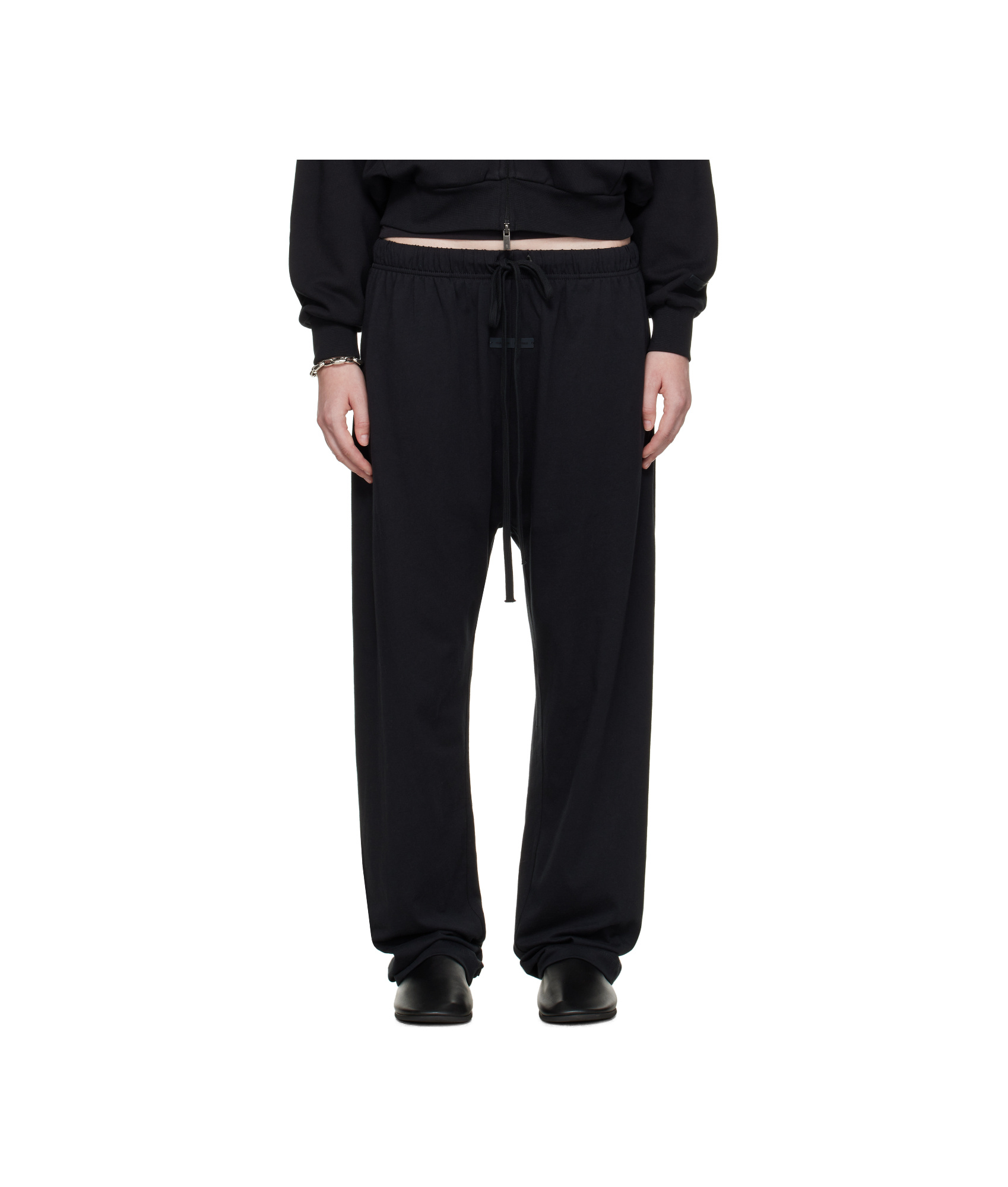 Essentials Logo-banded Track Pants In Black