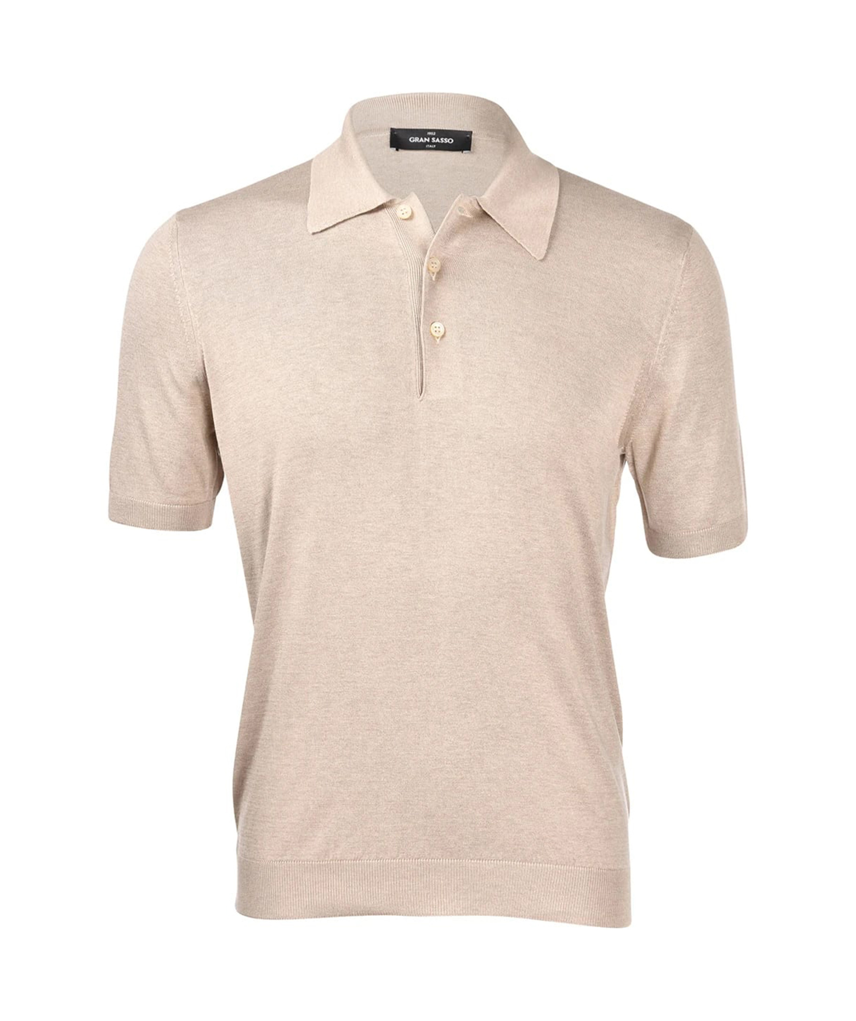 Gran Sasso Short-sleeved Polo Shirt In Brown