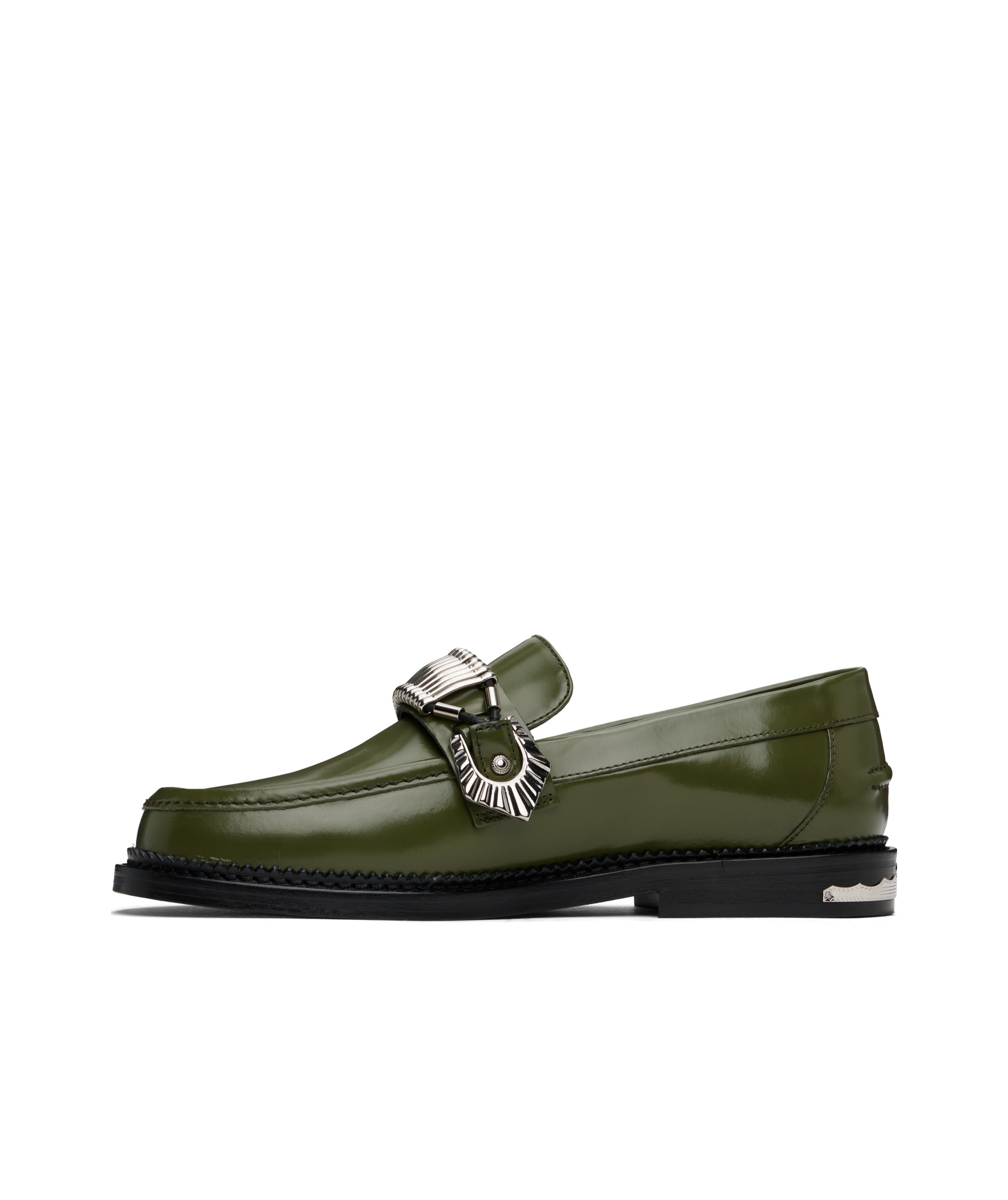 Toga Virilis Ssense Exclusive Green Polido Loafers In Green
