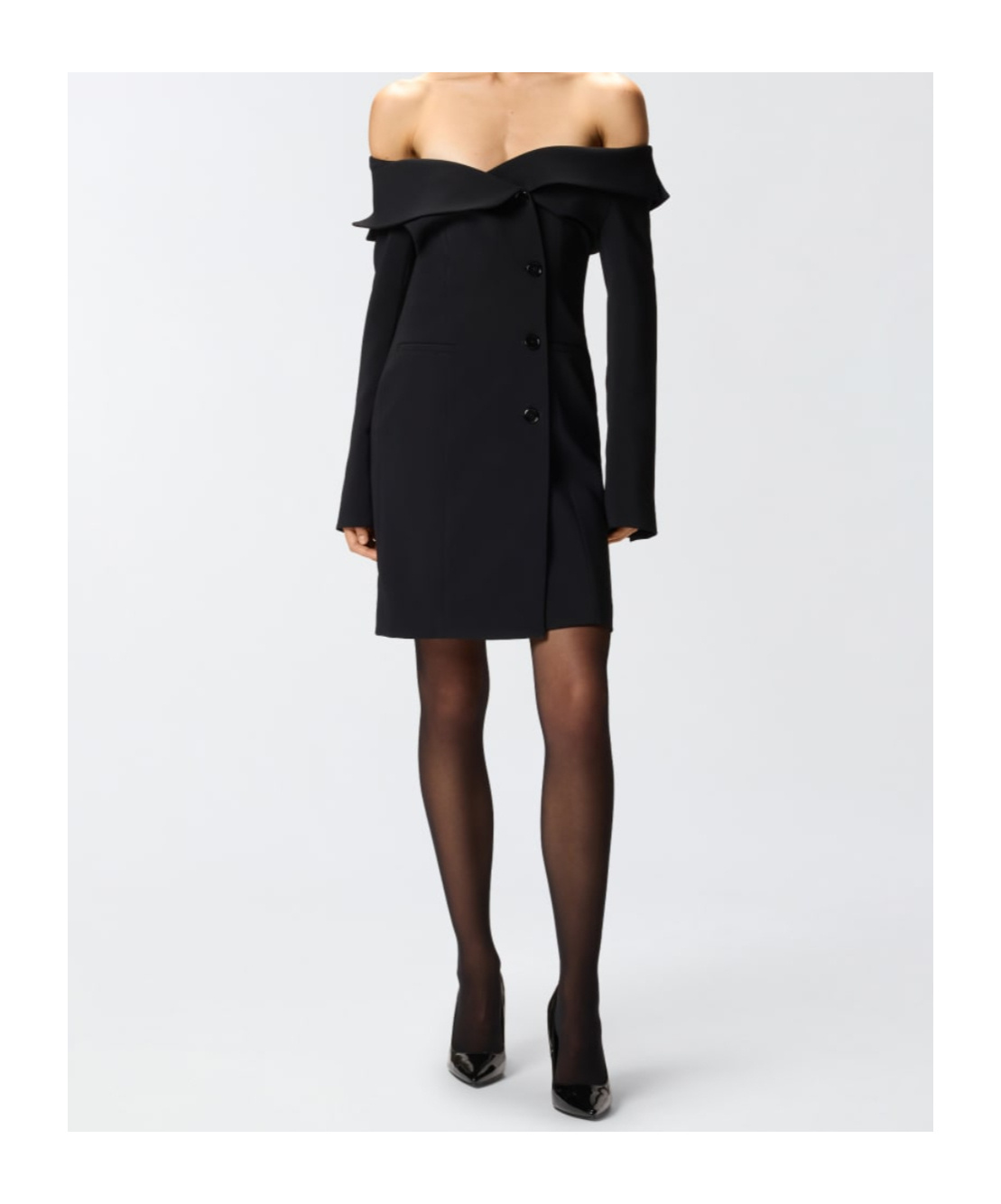Pinko Rosemarie Stretch Crepe Dress In Black