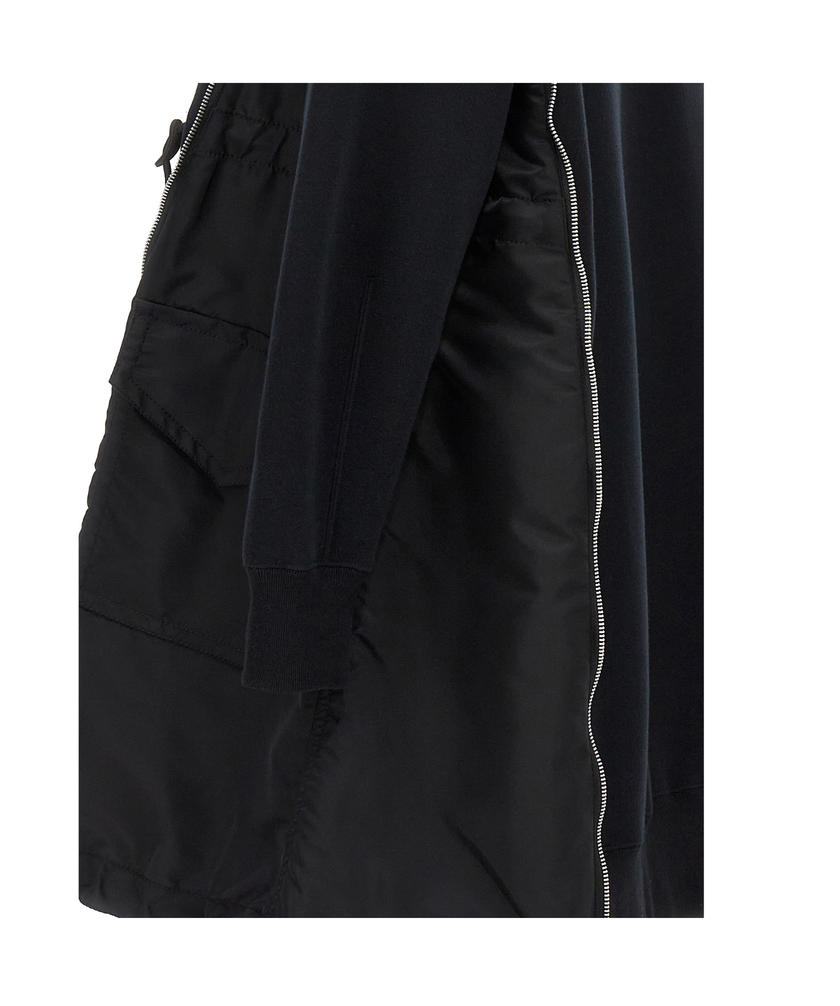 Sacai Long-sleeved Dress In Black