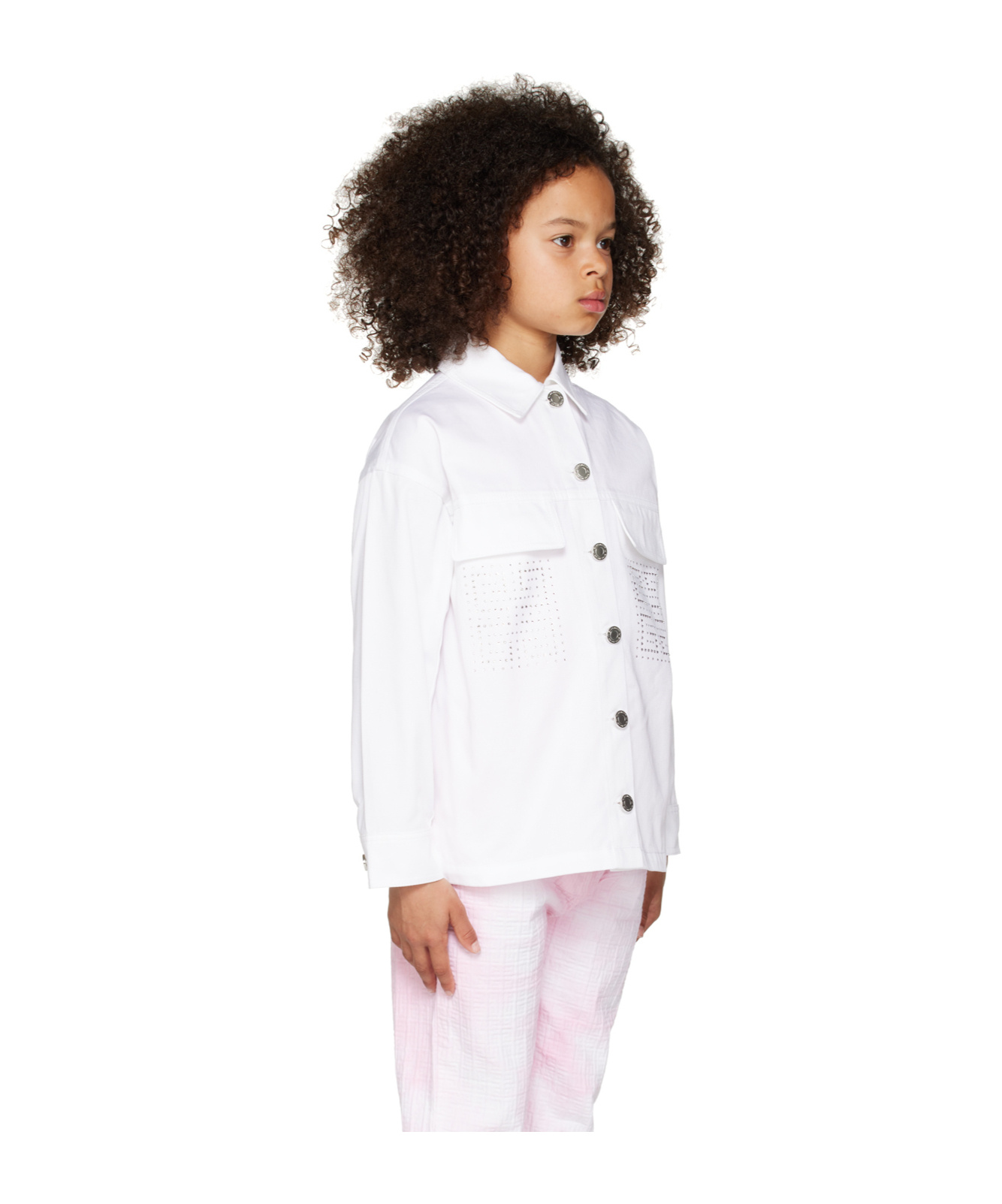 Givenchy Button Long-sleeved Denim Jacket In White