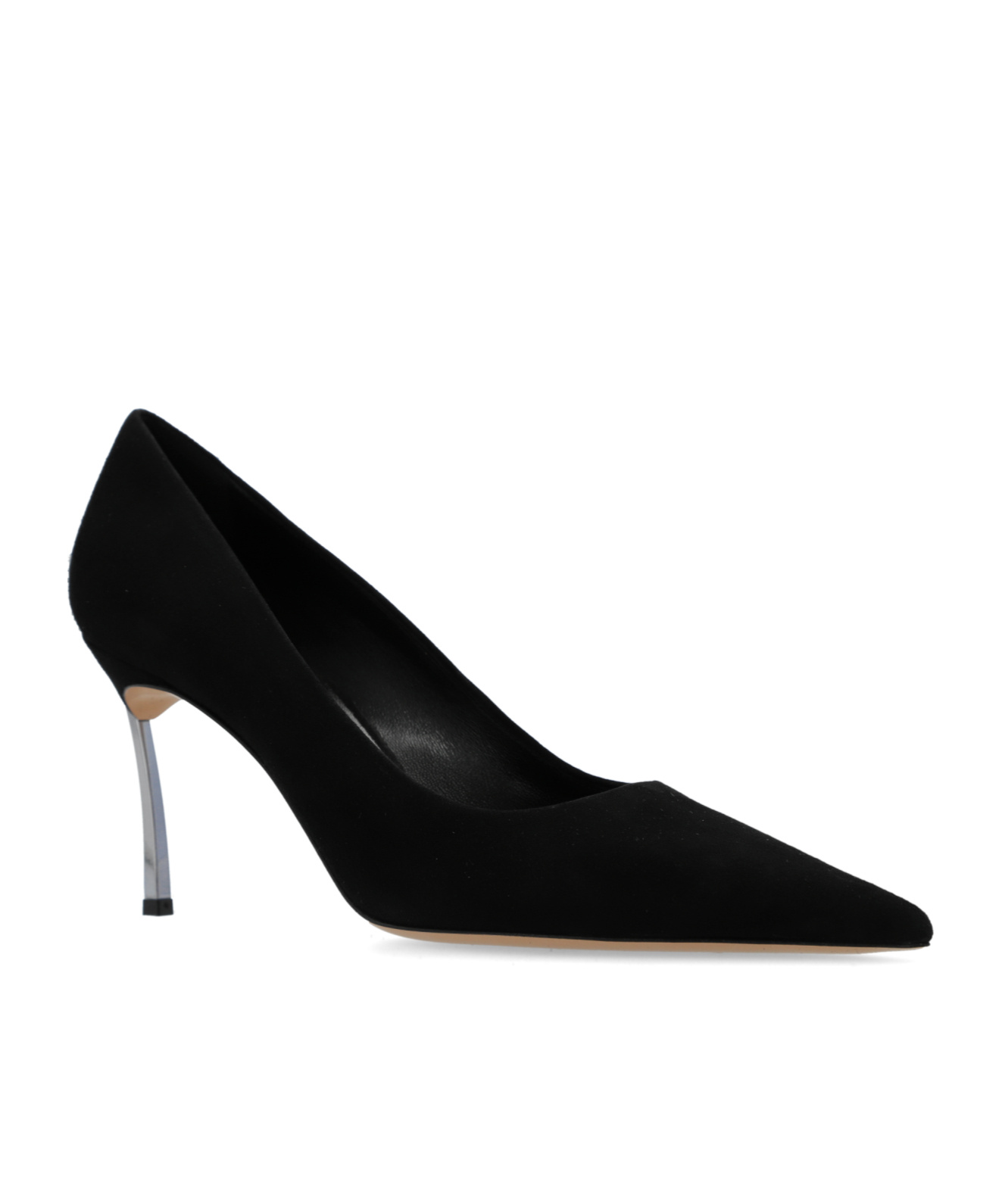Casadei 90mm Superblade Suede Pumps In Black