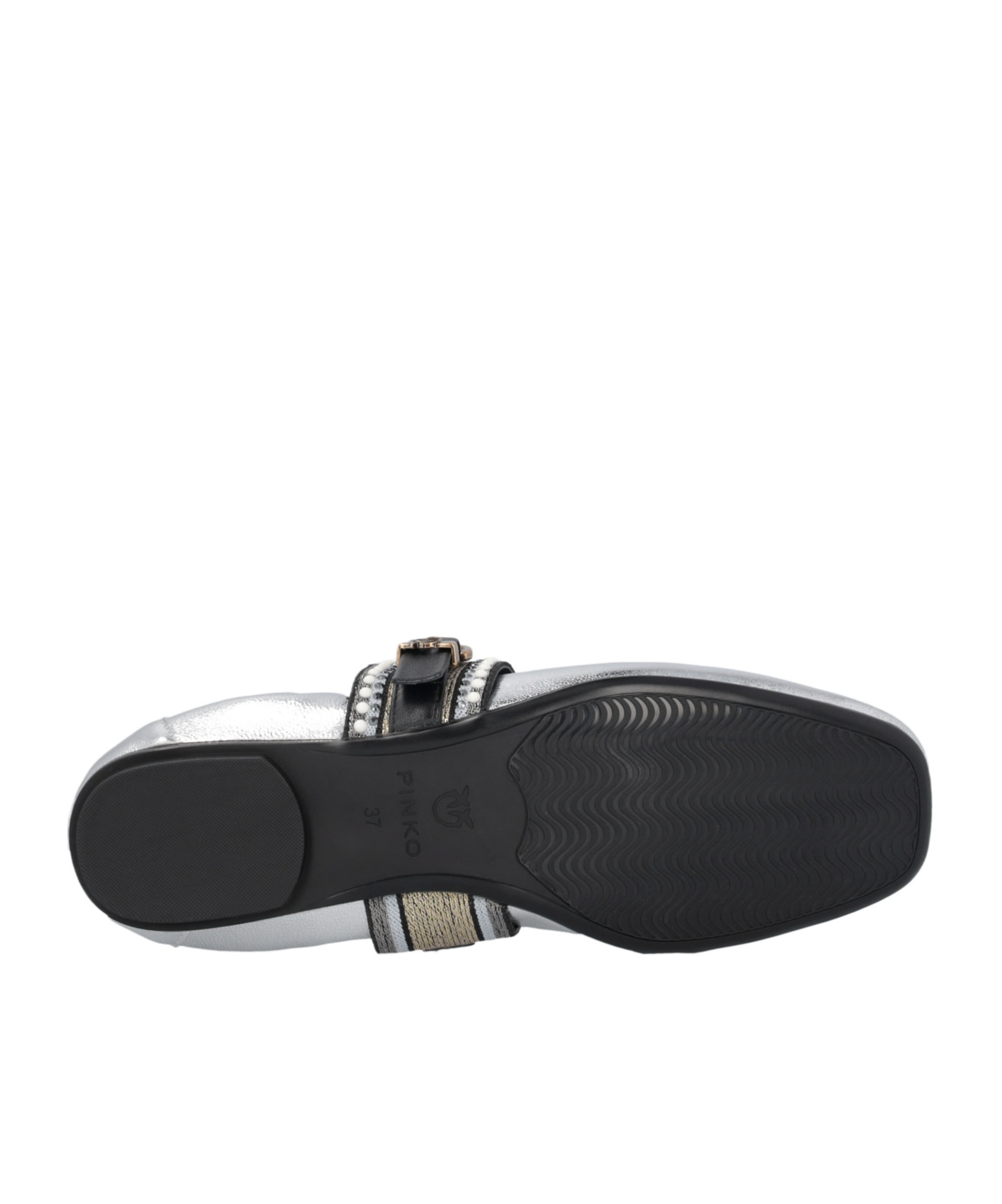 Pinko Square-toe Mary Janes In Gray