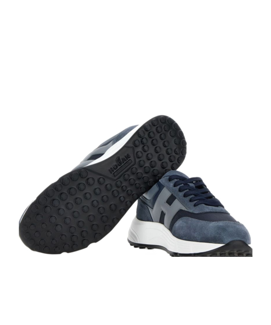 Hogan Hyperlight - Suede And Canvas Sneakers In Blue