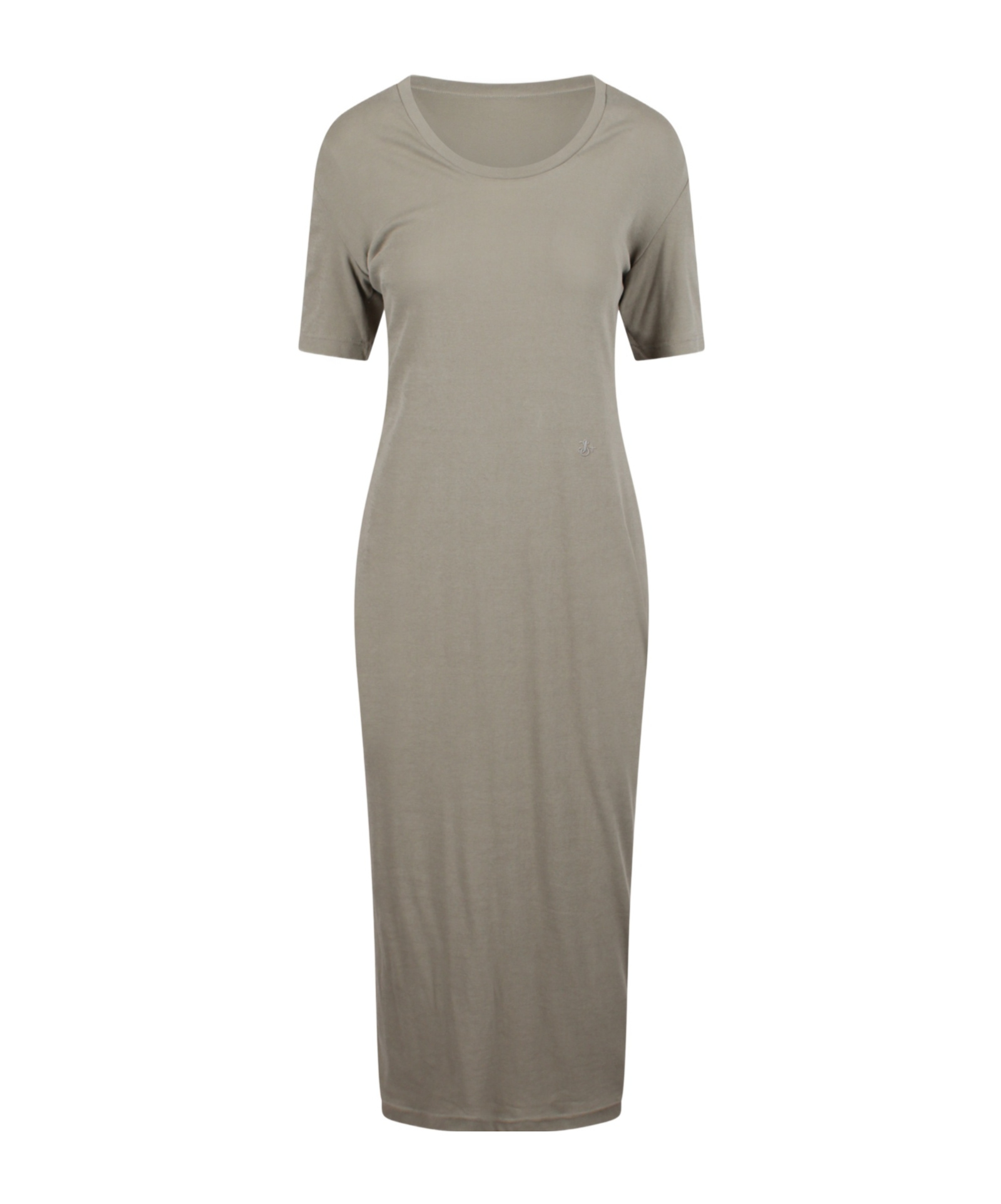 Jil Sander Cotton Layer Dress In Green