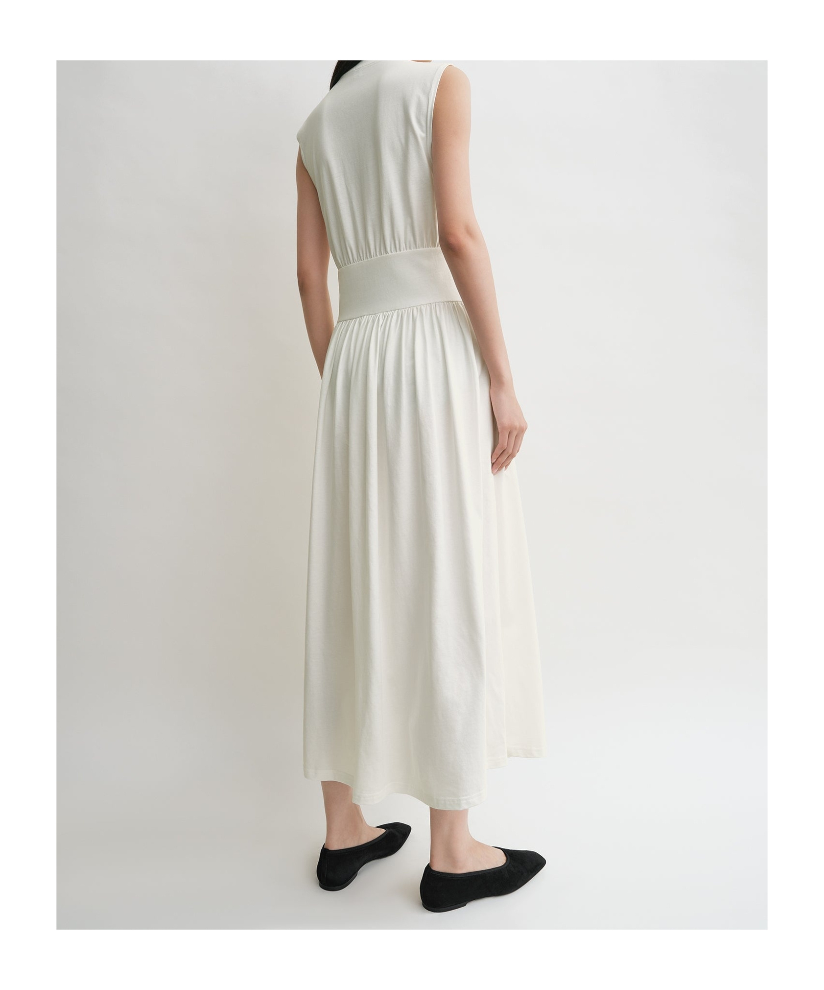Totême Toteme Long Sleeveless Cotton Dress In Multi