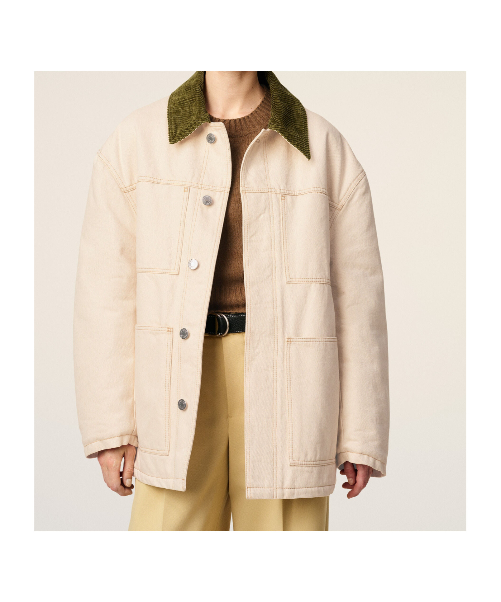 Ami Alexandre Mattiussi White Cotton Padded Worker Jacket White In Neutral