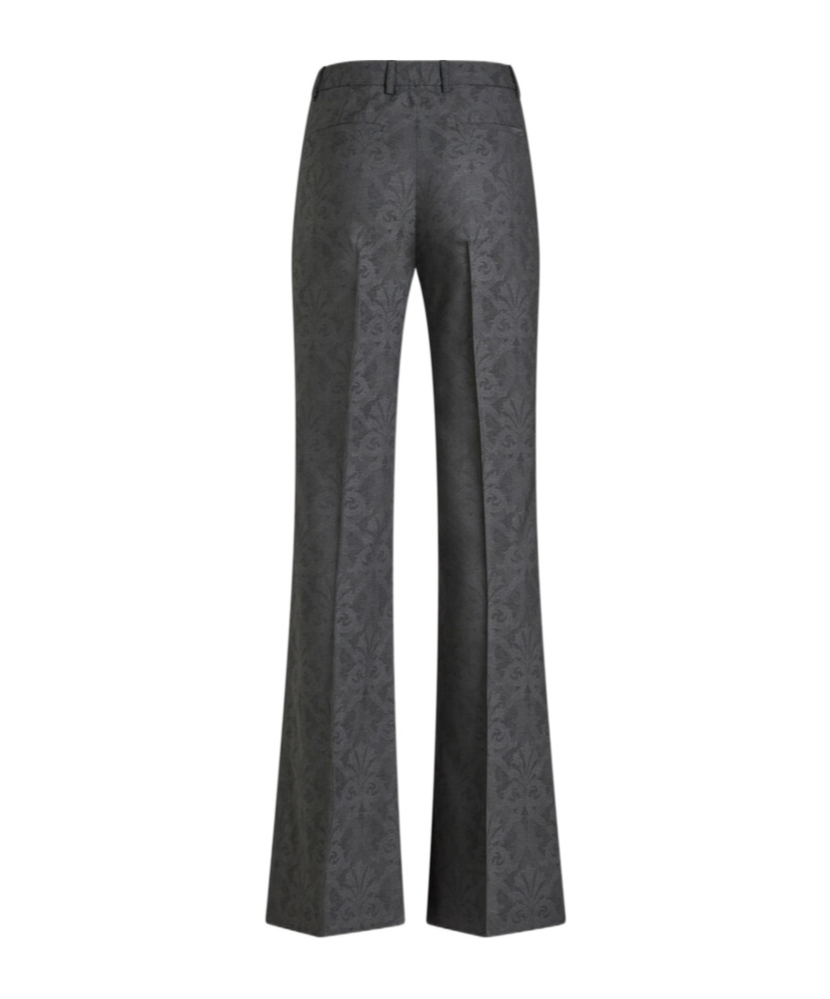 Etro Jacquard Flared Trousers In Black