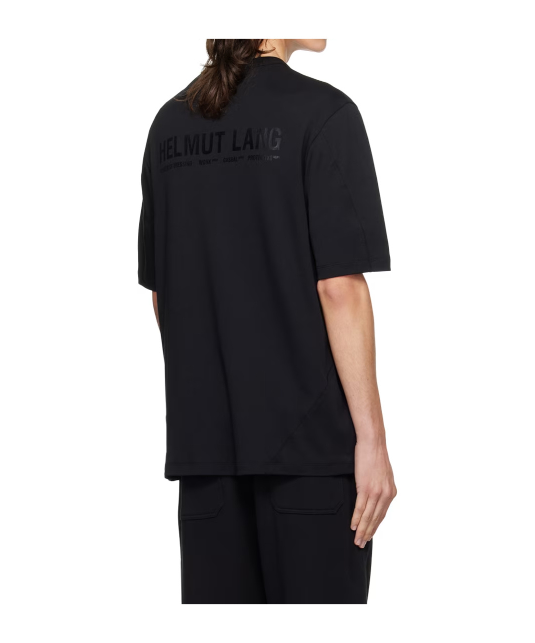 HELMUT LANG ROUND COLLAR LOGO T-SHIRT
