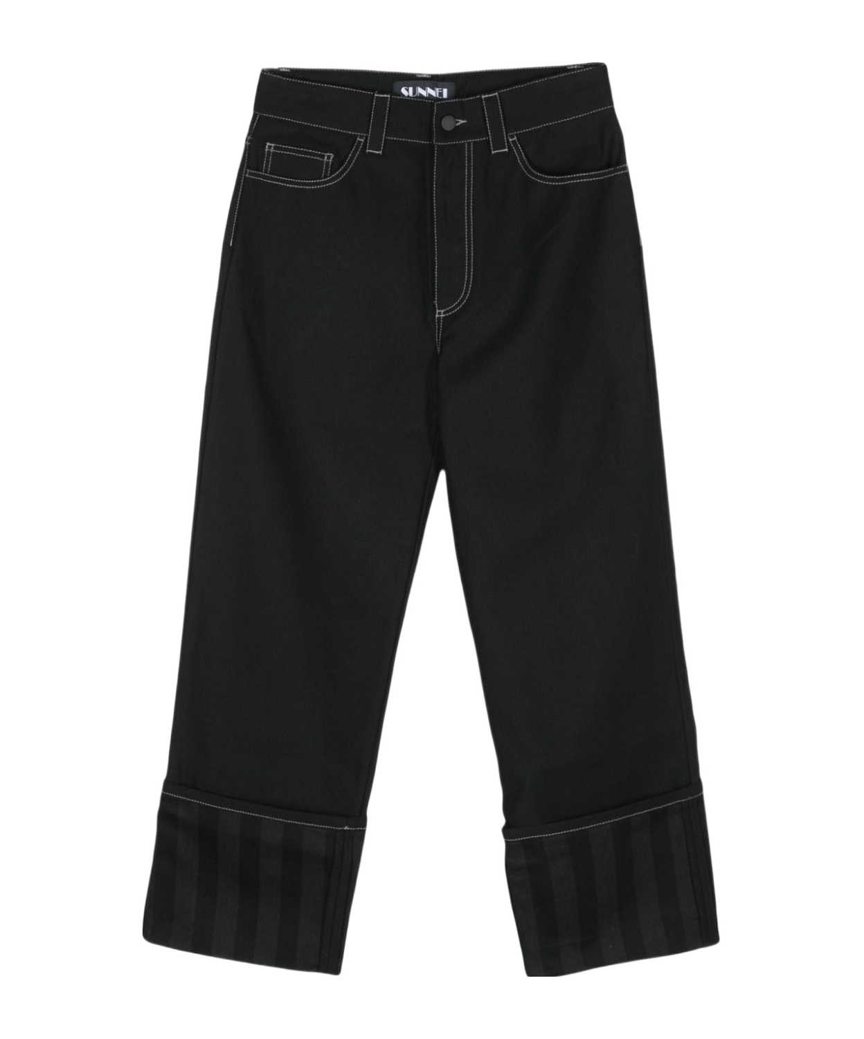 Sunnei Belt-loop Jeans In Black