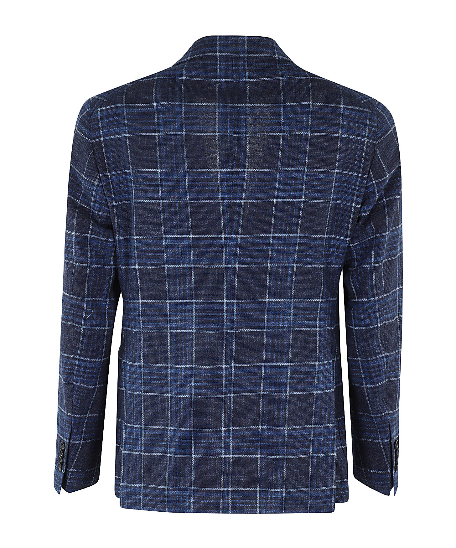 Tagliatore Check-pattern Single-breasted Blazer In Blue