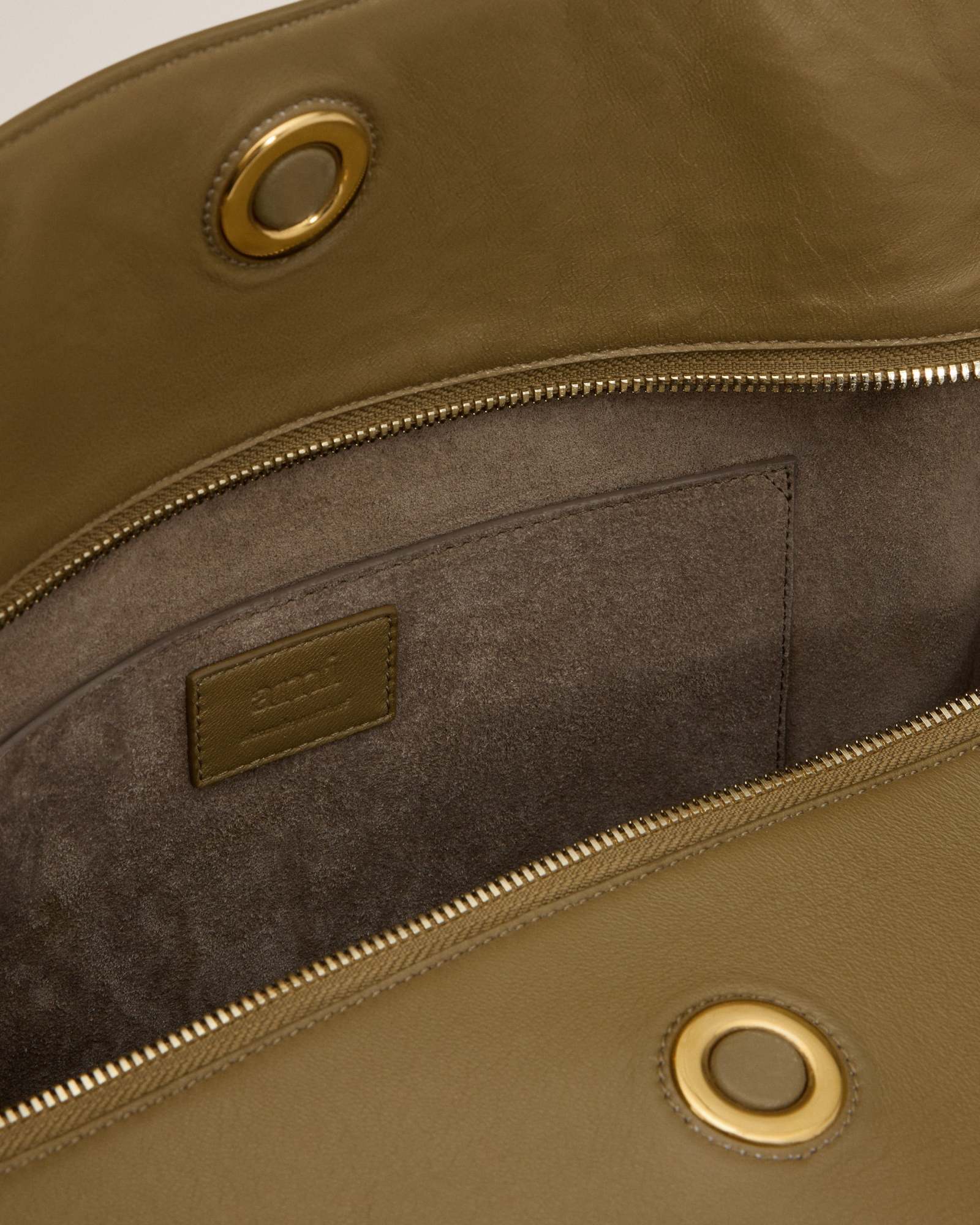 Ami Alexandre Mattiussi Zipper Shoulder Bag In Brown
