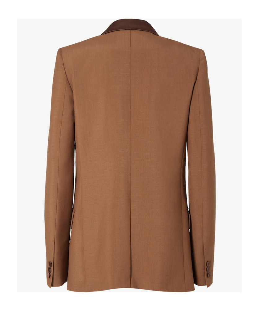 Fendi Brown Wool And Mohair Blazer In Brown