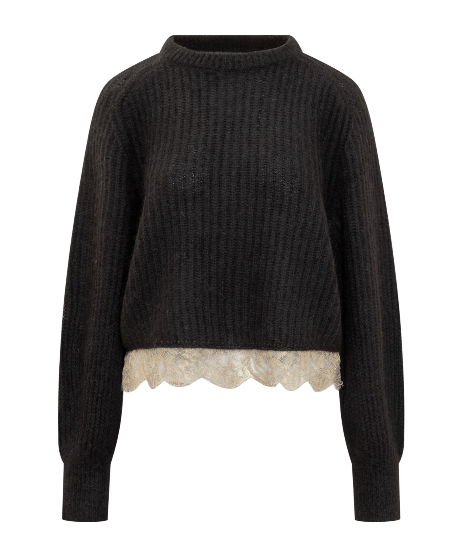 Fabiana Filippi Crew Neck Sweater In Black