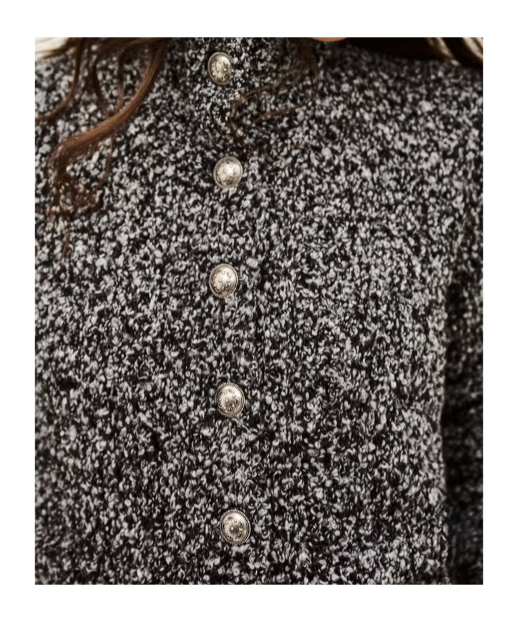 Bash Button-front Cardigan In Black