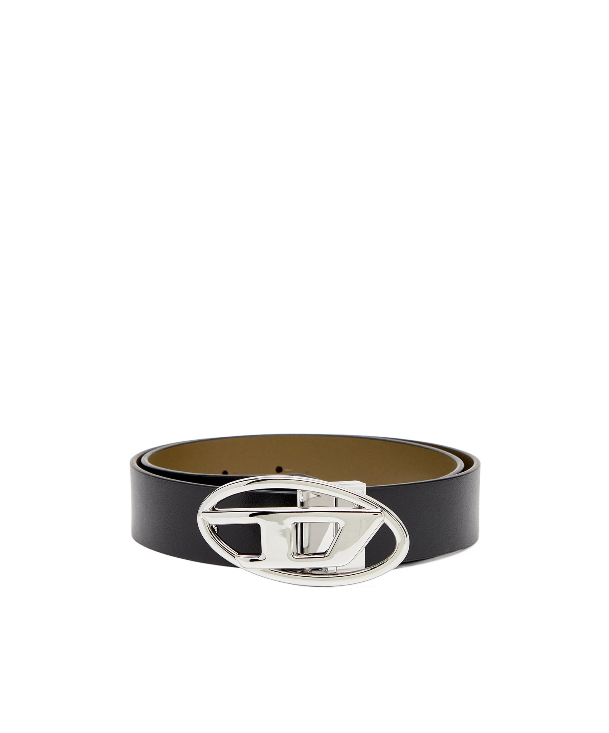 Diesel Reversible Belt With Adjustable Metal Buckle In Black