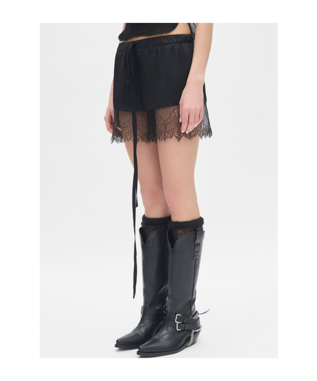 Ann Demeulemeester Vere Micro Boxer With Lace In Black