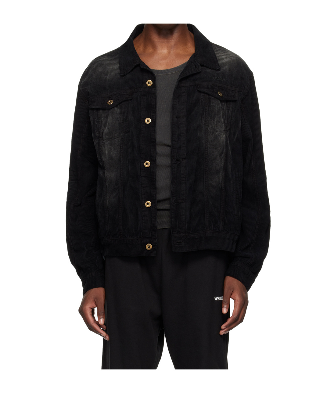 We11 Done Logo Embroidered Casual Jacket In Black