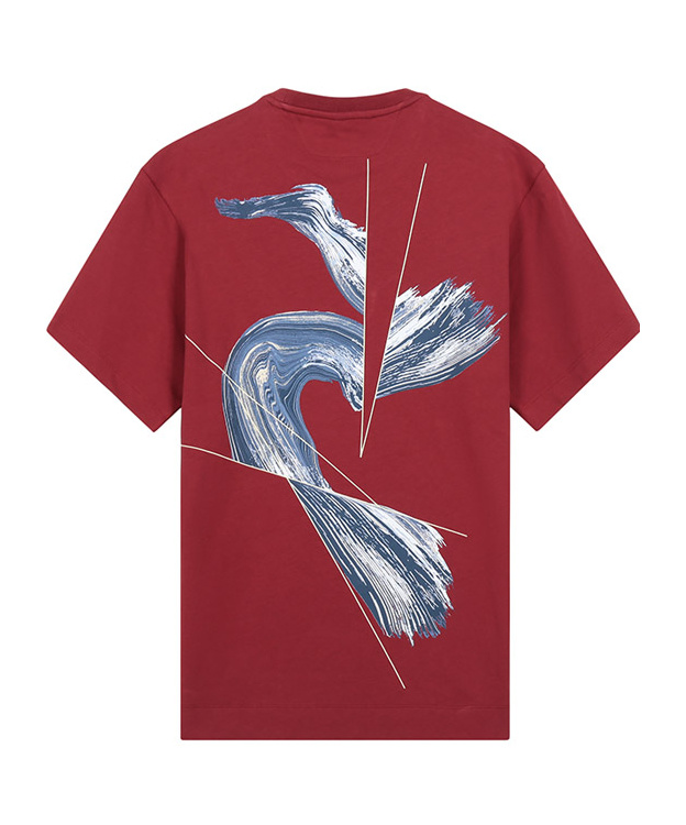Zegna Logo Printed Short Sleeves In Red