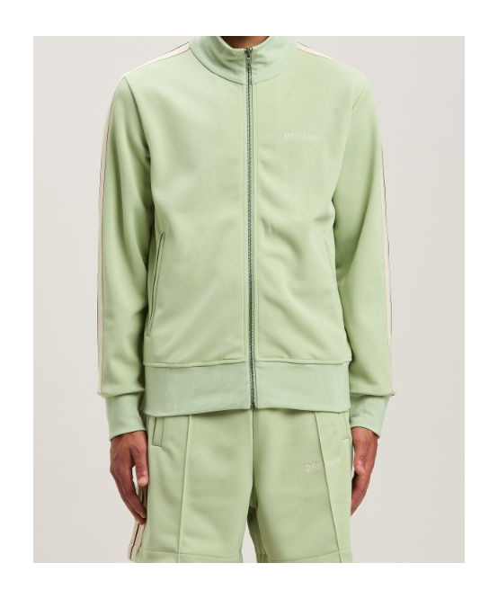 Palm Angels Classic Logo Tech Zip Track Jacket In White