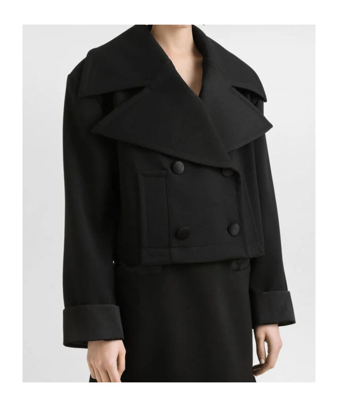 Dolce & Gabbana Double-breasted Cropped Jacket In Black