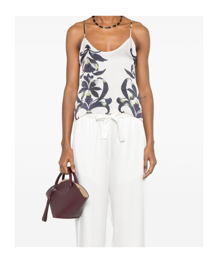 Shop Forte Forte Round Neck Suspenders In White