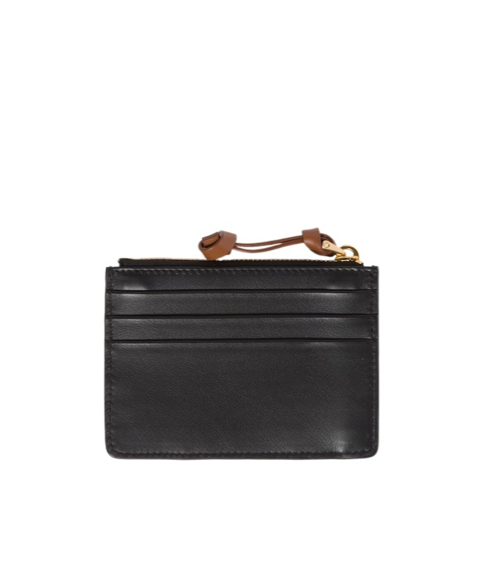 Miu Miu Logo Zipper Clip In Black