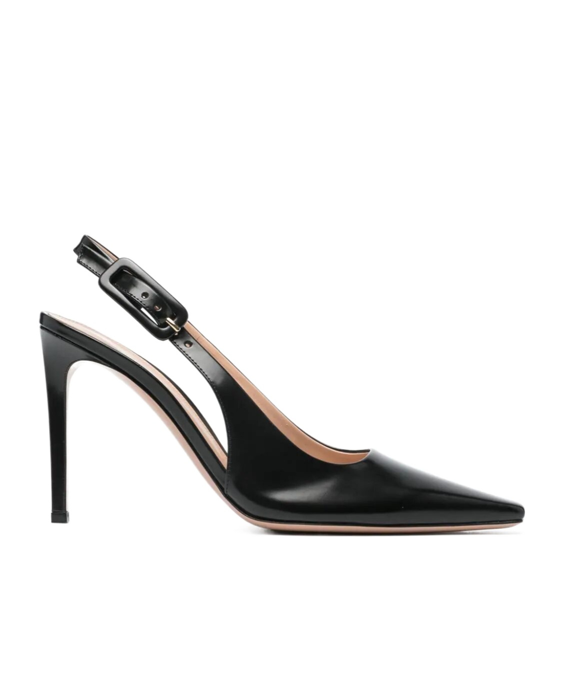 Gianvito Rossi Slingback-pumps Robbie 85 Aus Lackleder In Black