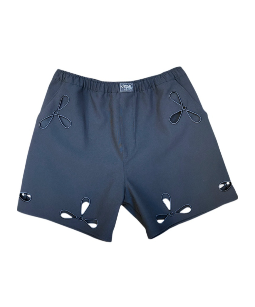 Coperni Petal Embroidered Cut-out Shorts