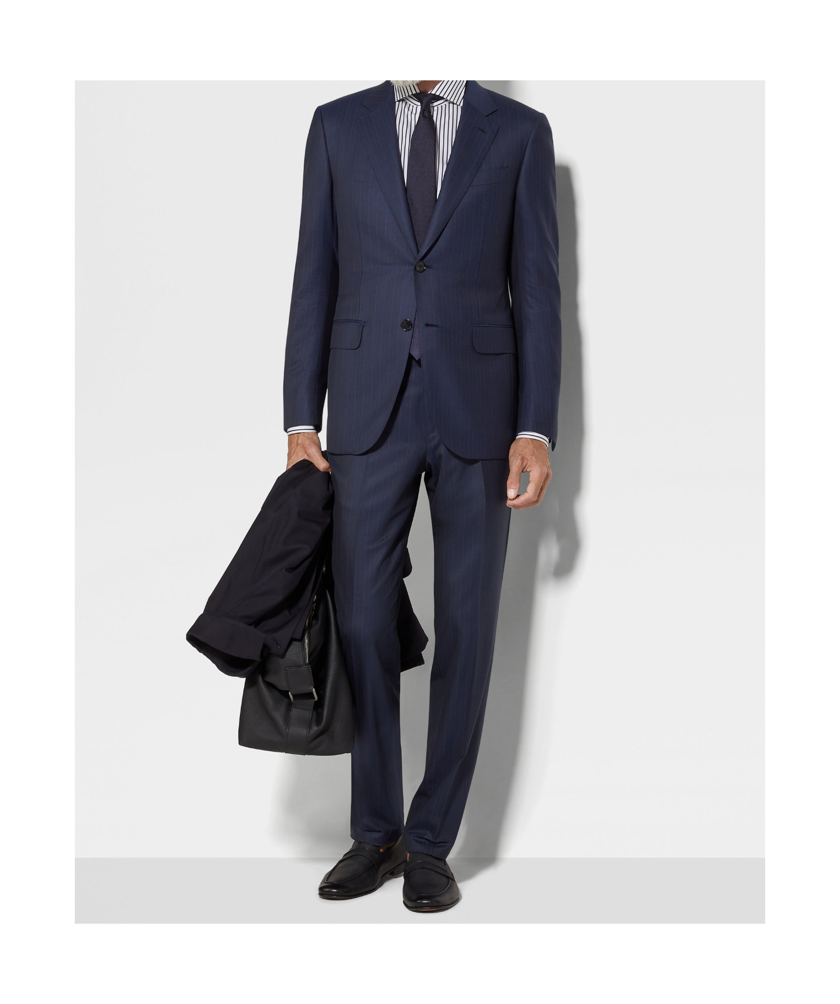 Zegna Centoventimila Single-breasted Wool Suit In Blue