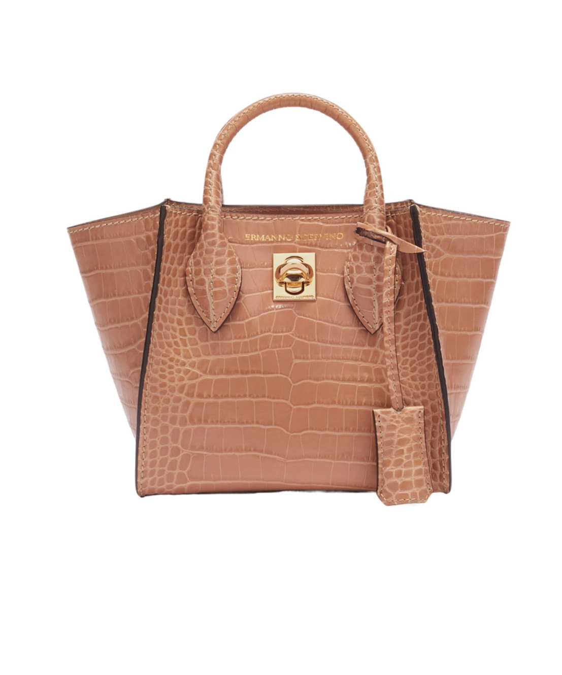 Ermanno Scervino Double Handle Shoulder Bag In Brown