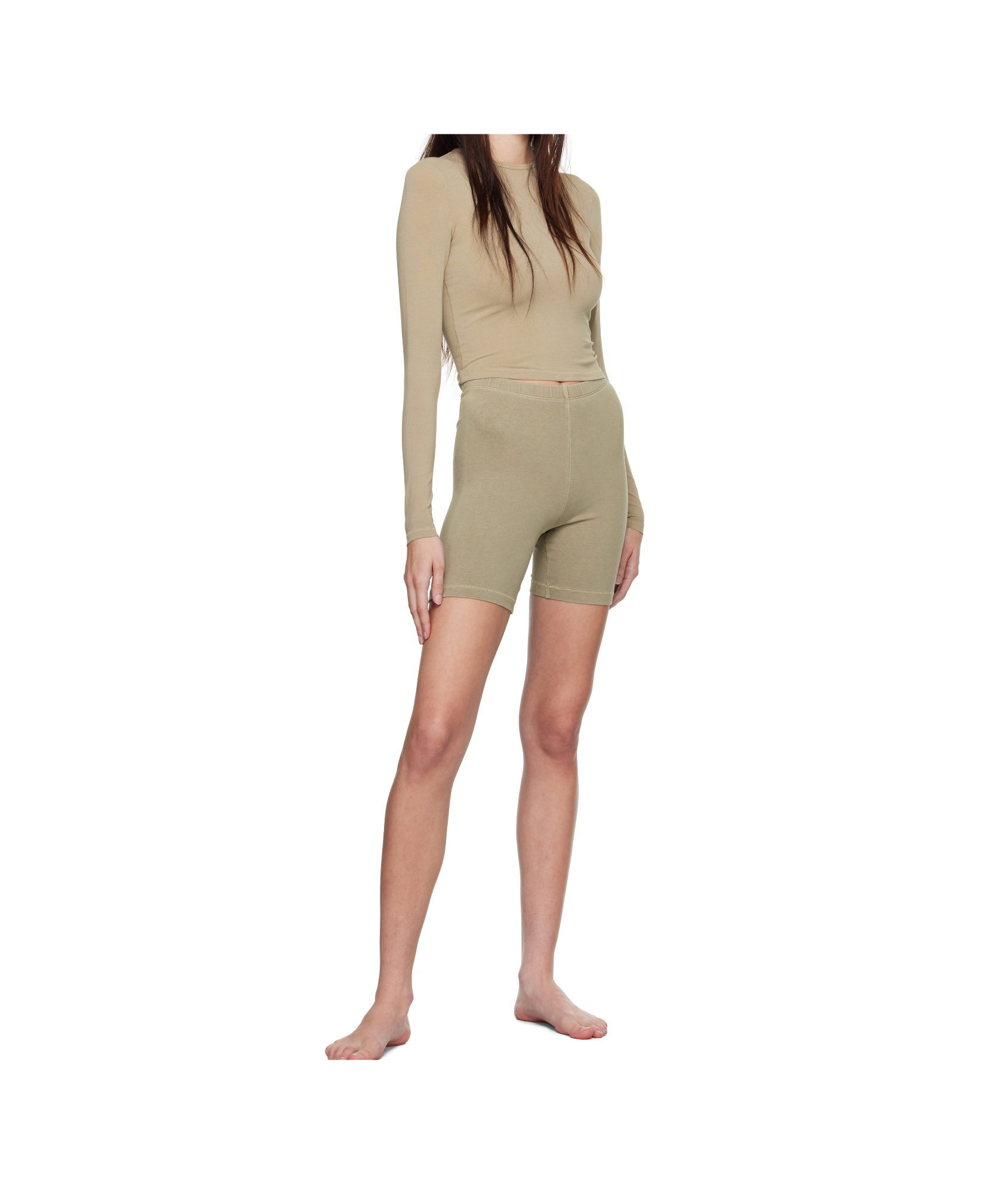 Skims Cropped Long-sleeved T-shirt