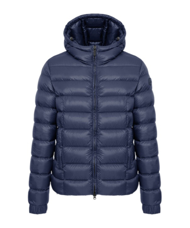 Colmar Originals Quilted Down Jacket With Fixed Hood In Blue