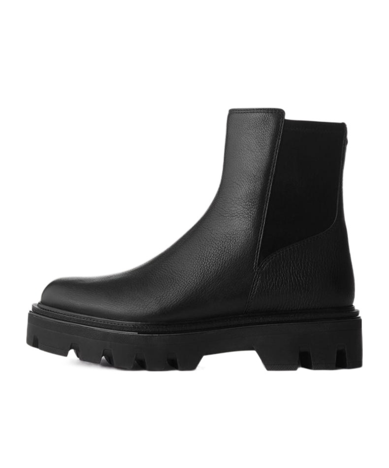 Rag & Bone Quinn Leather Chelsea Ankle Booties In Black