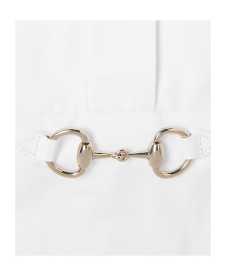 Gucci Cotton Poplin Shirt With Horsebit In White