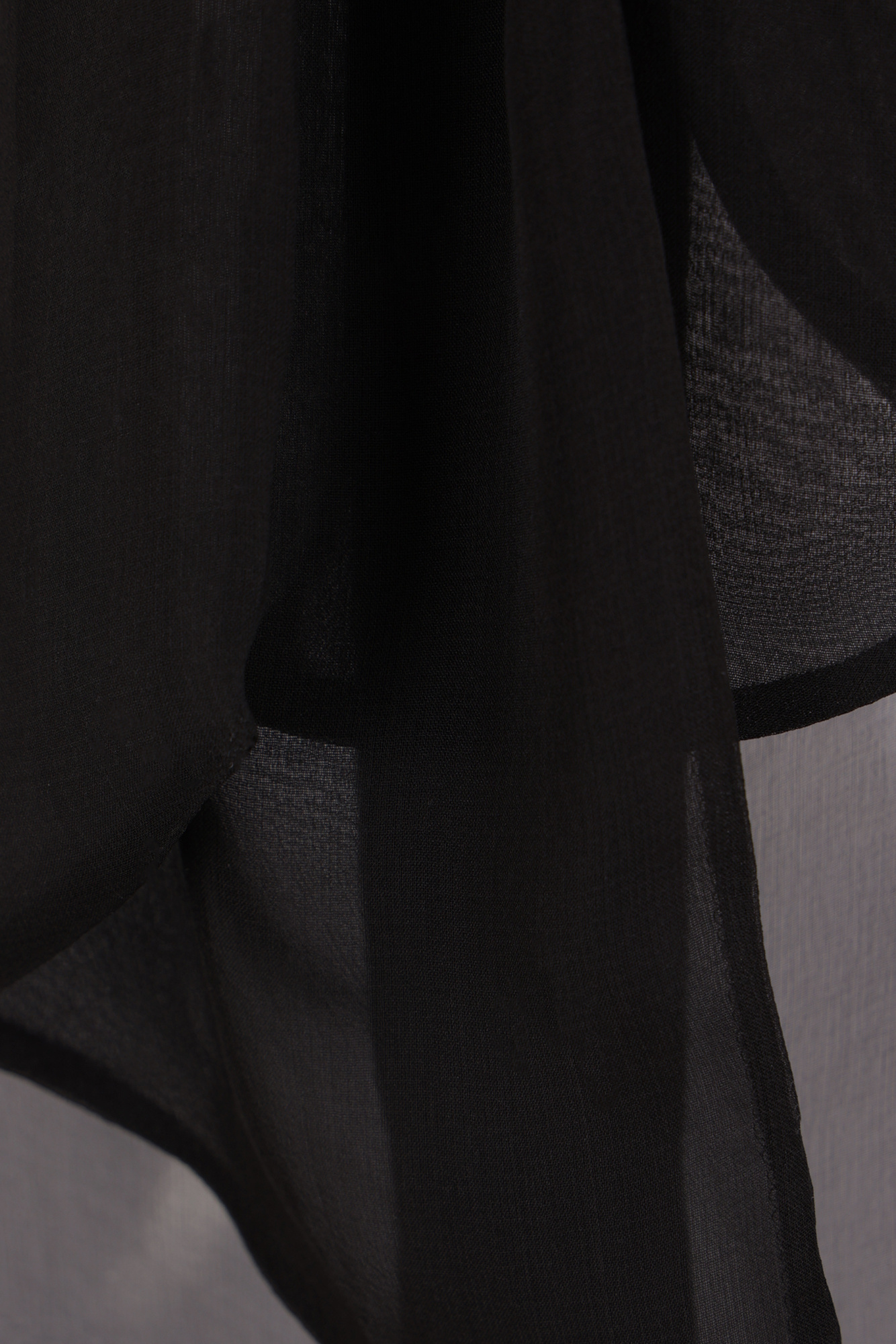 Saint Laurent Silk Muslin Blouse Tops Black In Gray