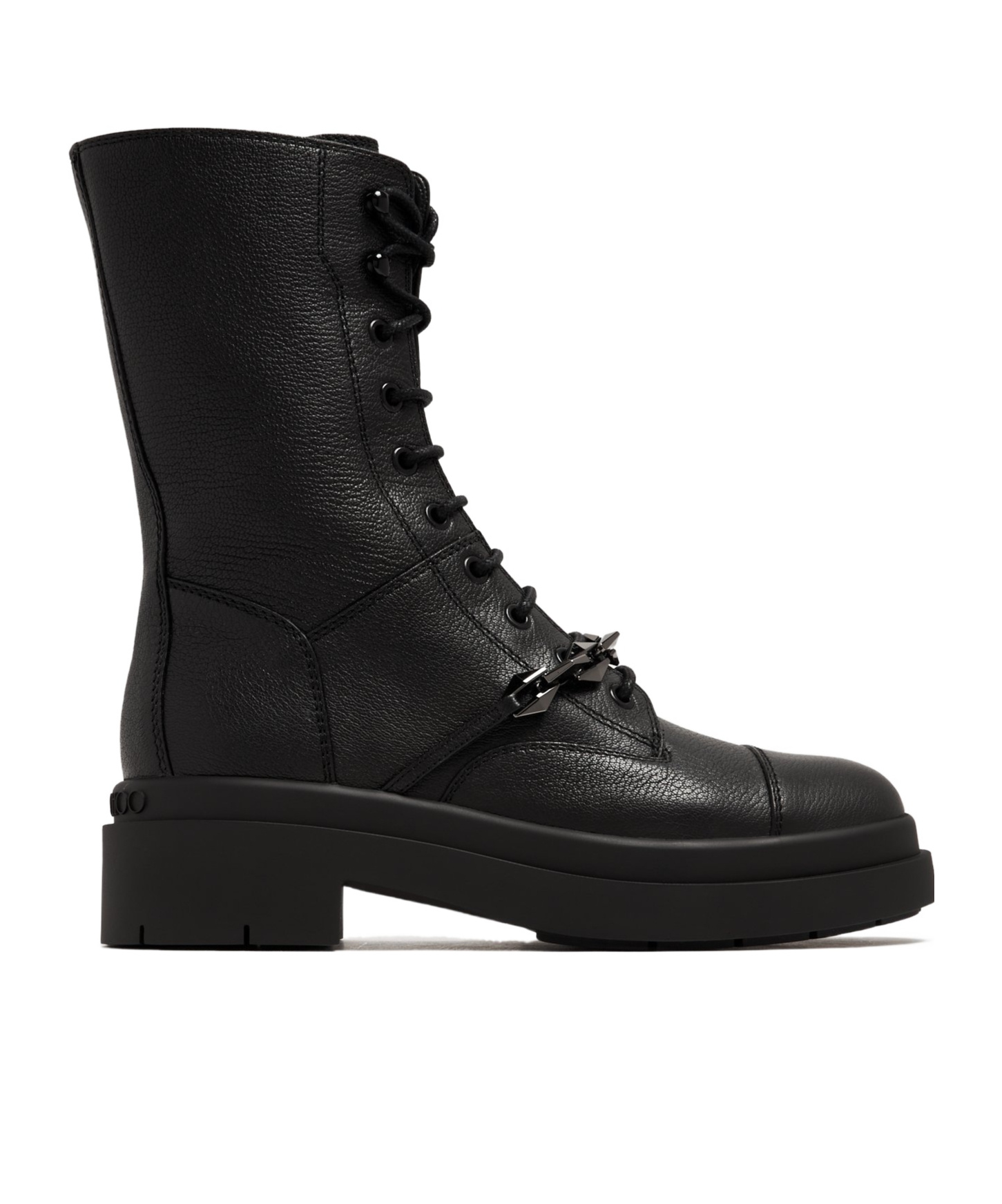 Jimmy Choo Logo Short Boots In Black