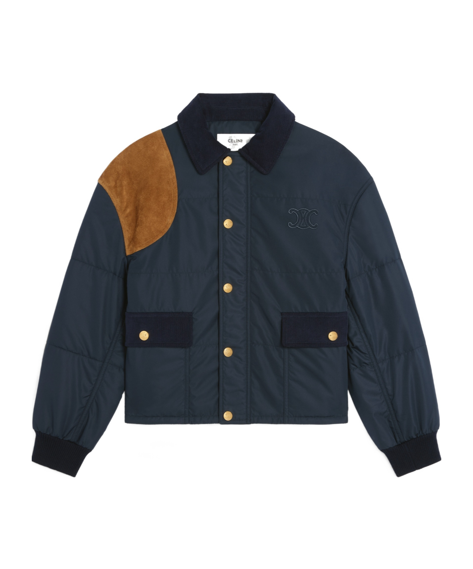 Celine Triomphe Jacket In Nylon In Multi