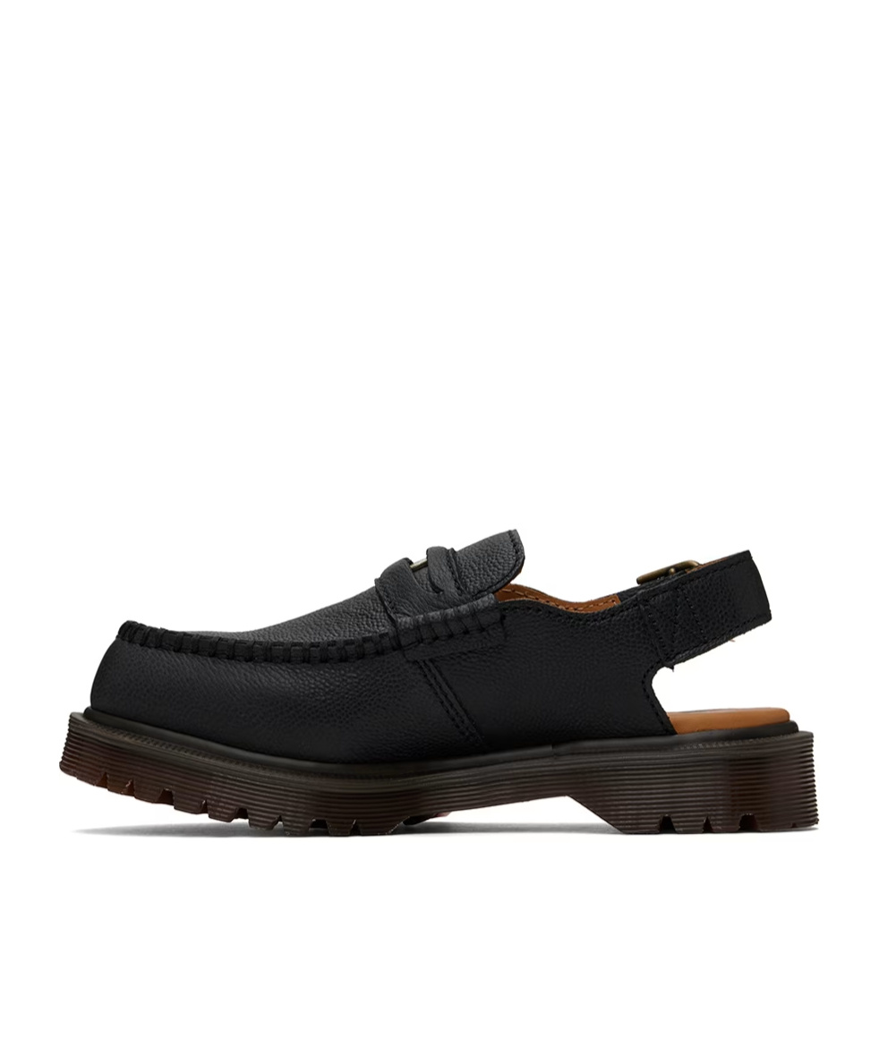 Dr. Martens Half-heeled Flat Sandals In Black