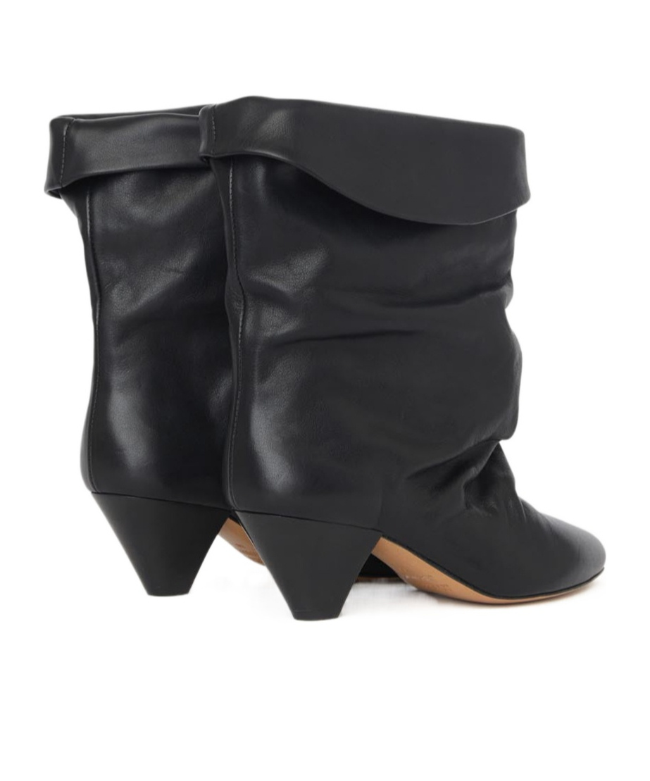 Isabel Marant 40mm Ryska-gb Leather Slouchy Boots In Black