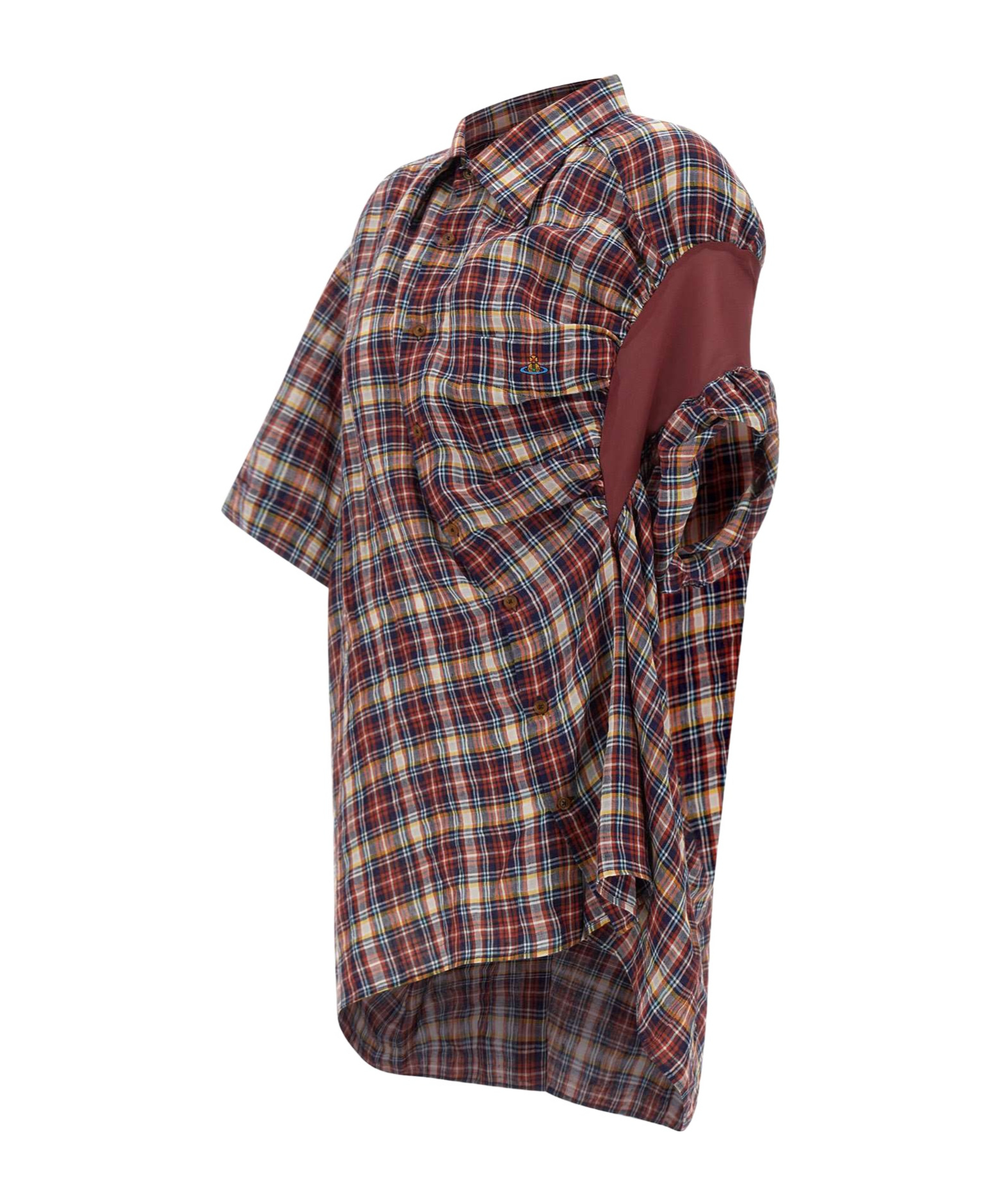 Vivienne Westwood Multicolour Tartan Deconstructed Shirt In Multi-color