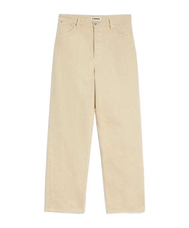 Jil Sander Logo-patch Jeans In Neutral