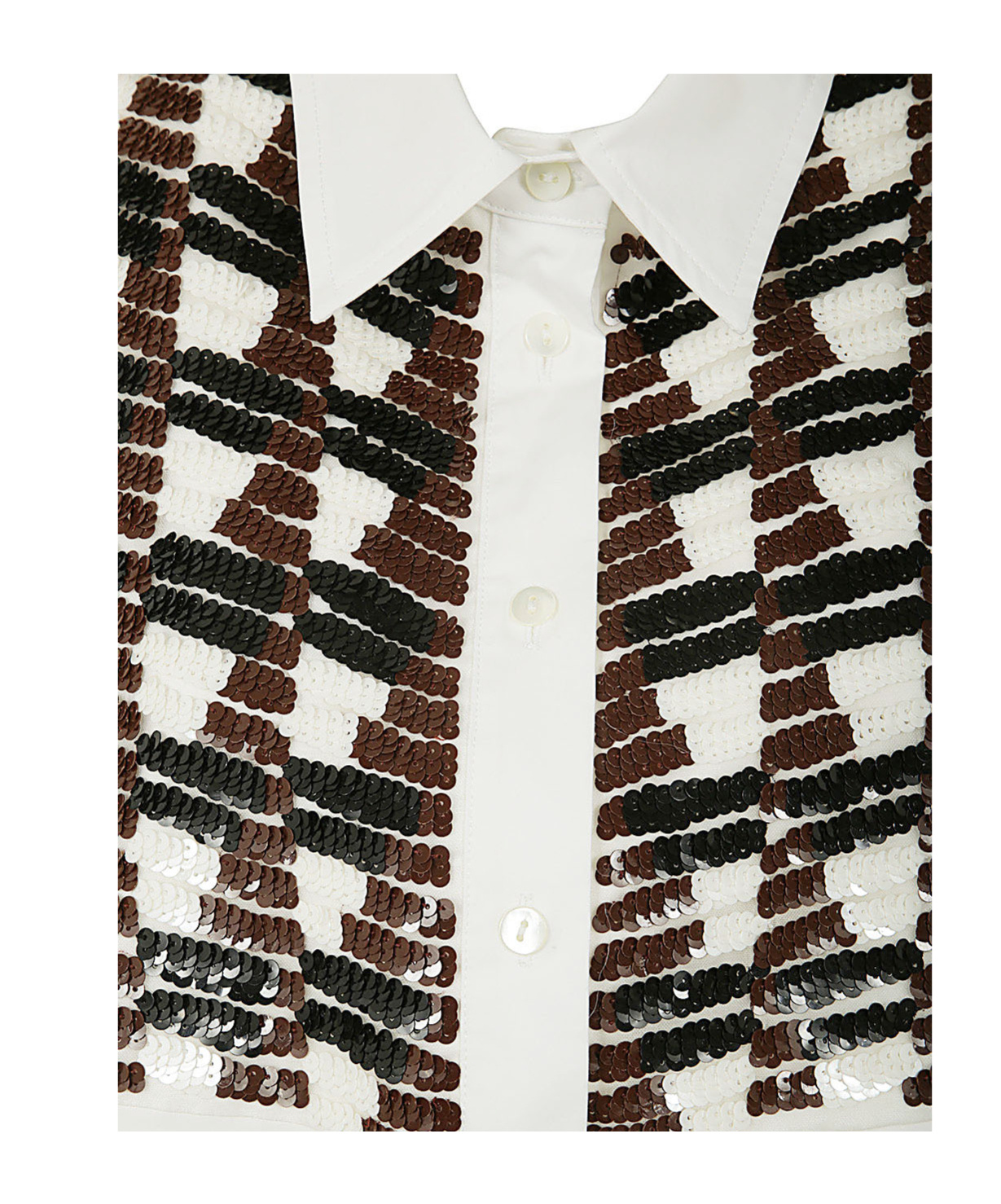Shop P.a.r.o.s.h Sequin-embellished Sleeveless Shirt