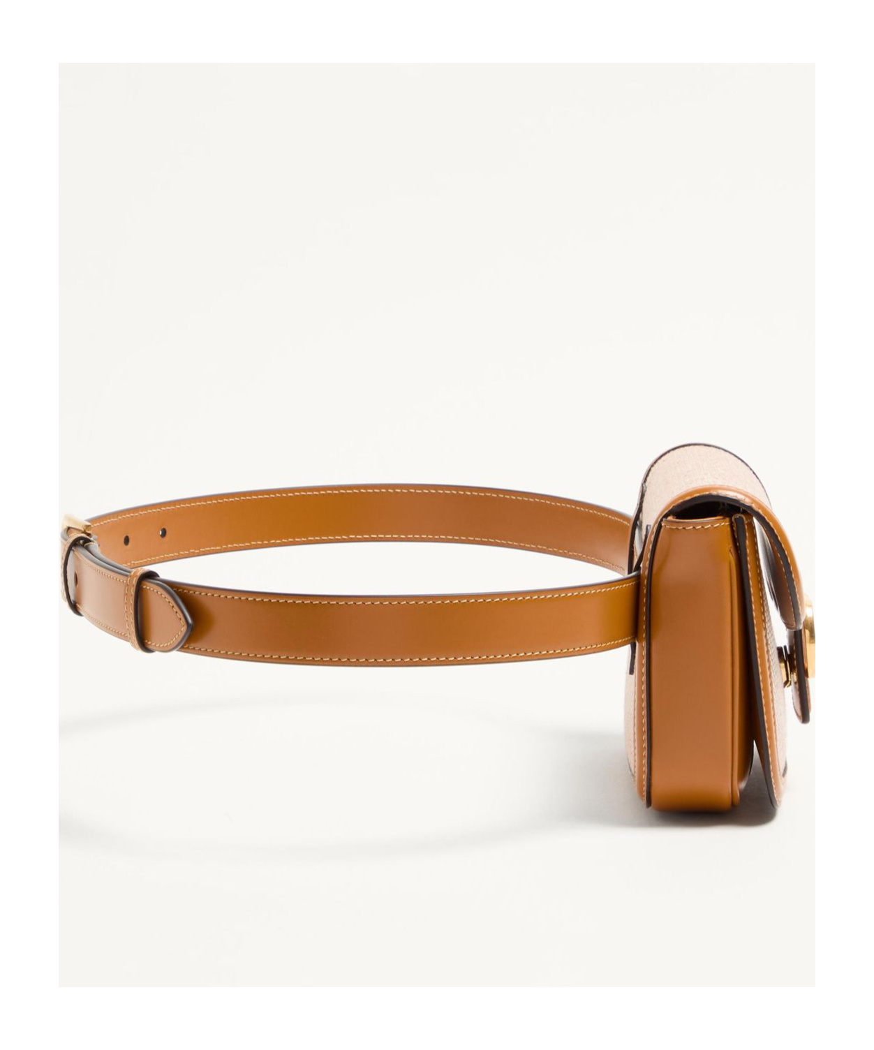 Valentino 9to5 Canvas Waist Bag In Nude