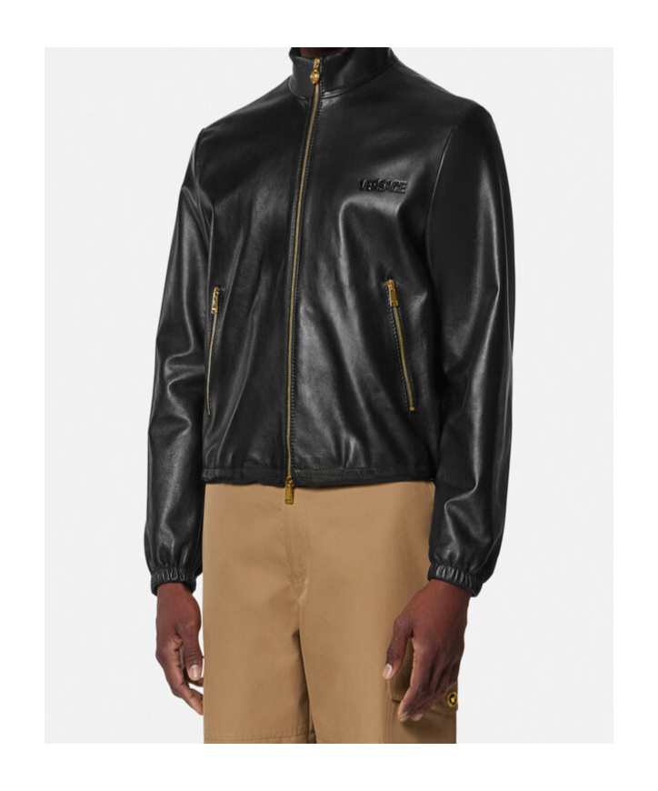 Versace Jacket High Collar Elastic Cuffs