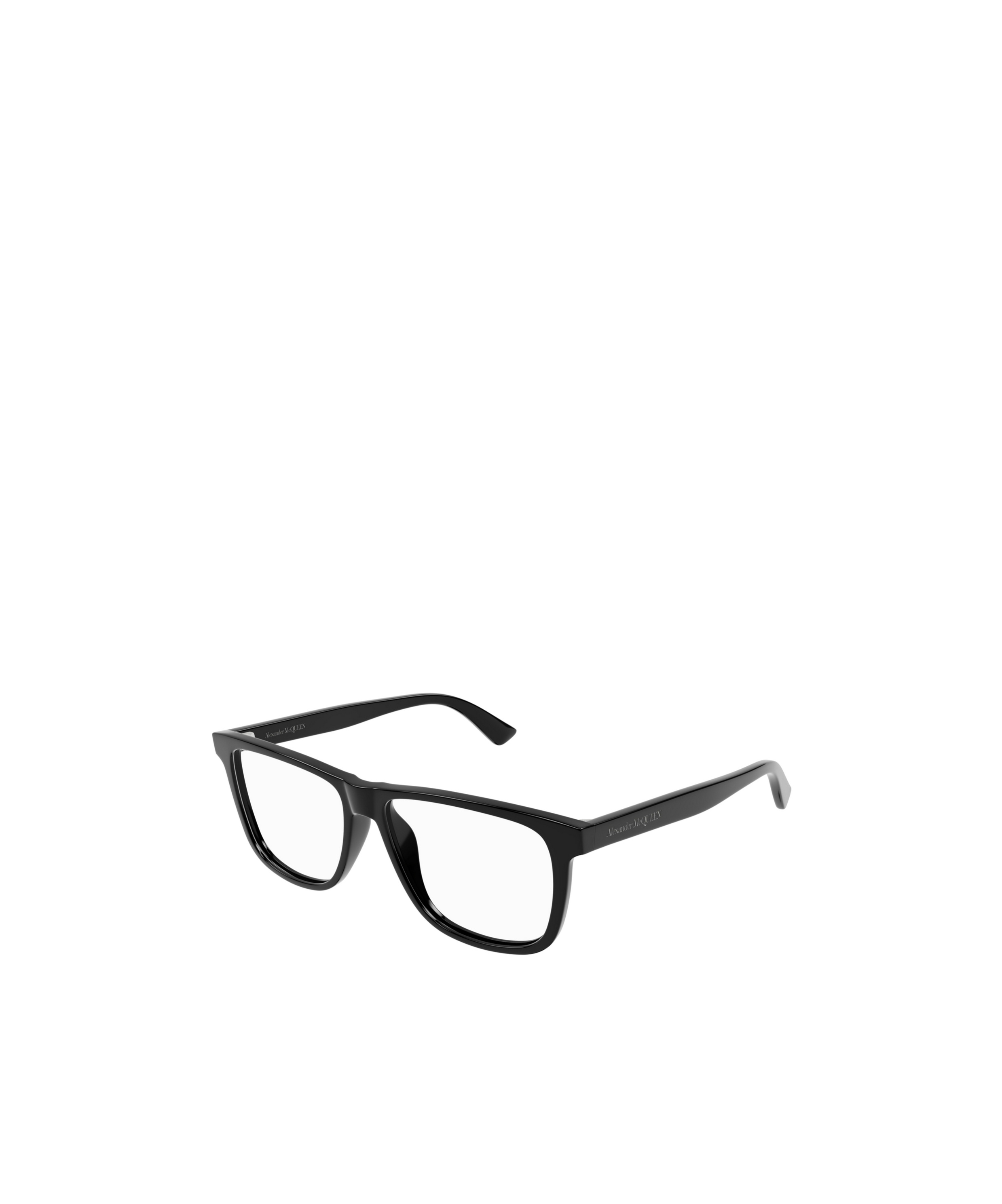 Alexander Mcqueen Eyewear Square Frame Glasses In Black