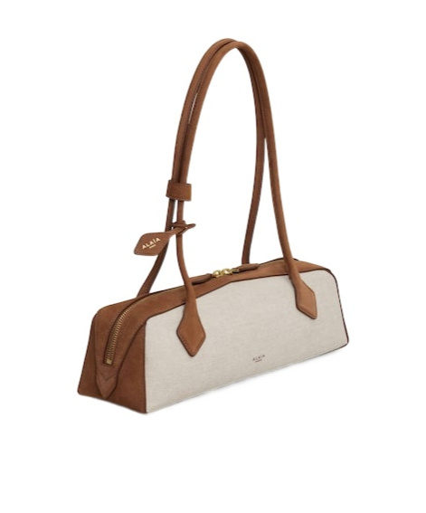 Alaïa Le Teckel Medium Bag In Canvas And Nubuck