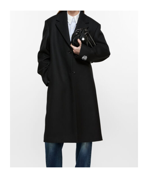 Acne Studios Single-breasted Wool Coat In Black