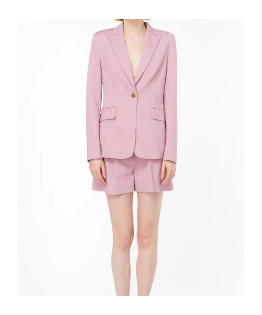 Pinko Single-breasted Blazer In Pink